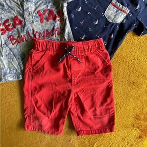 Little Lad Boys 18 Months (2) T-Shirts and Short Set Bon Voyage Boat Nautical